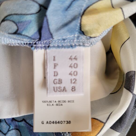 Philosophy di Alberta Ferretti Silk Printed Dress Mediterranean Italy Women 8 - Picture 13 of 14